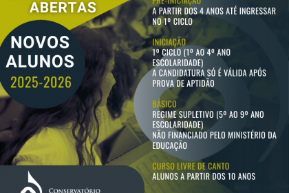 Candidaturas para novos alunos 25-26